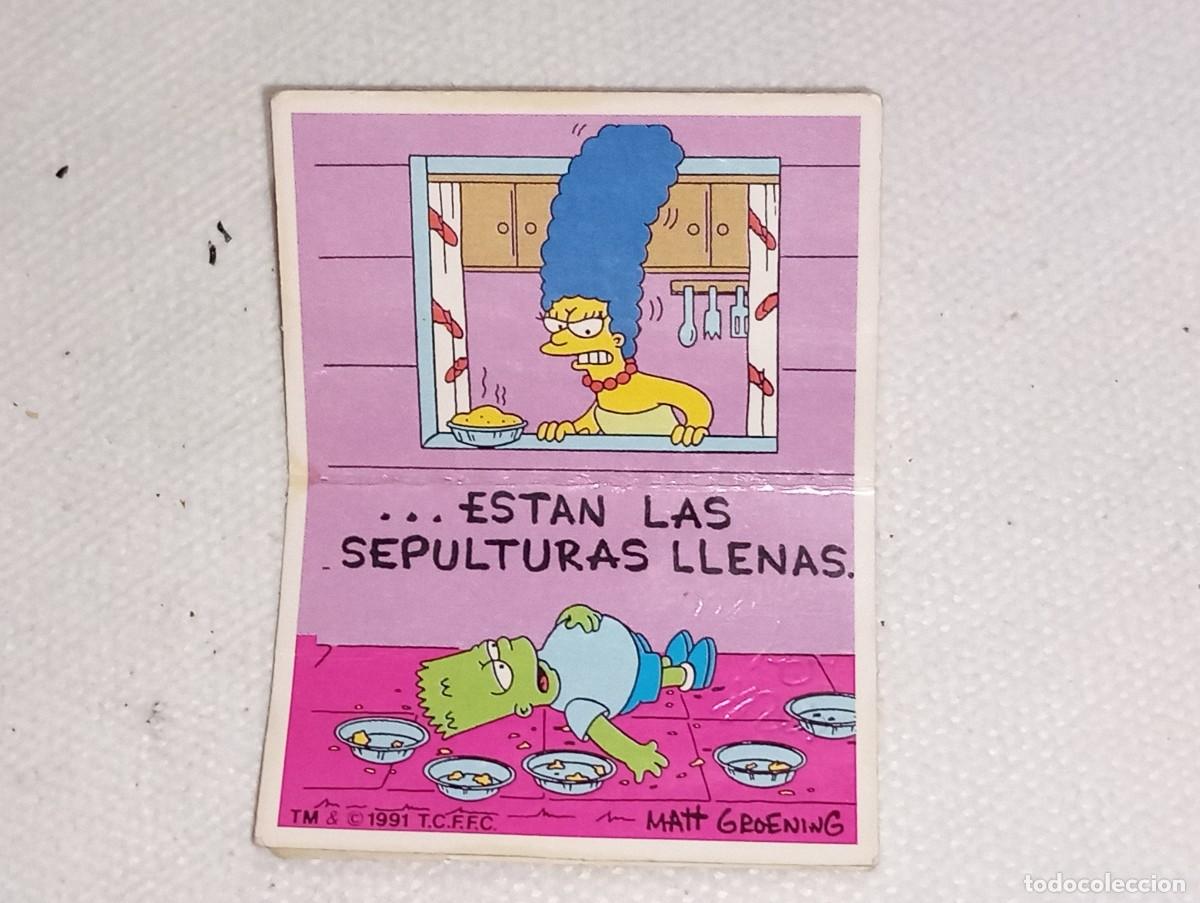 Coleccionismo Cromos antiguos: BOLLYCAO : ANTIGUO CROMO DIVER REFRANES LOS SIMPSONS DE GRANDES CENAS SIN PEGAR A&Ntilde;OS 90