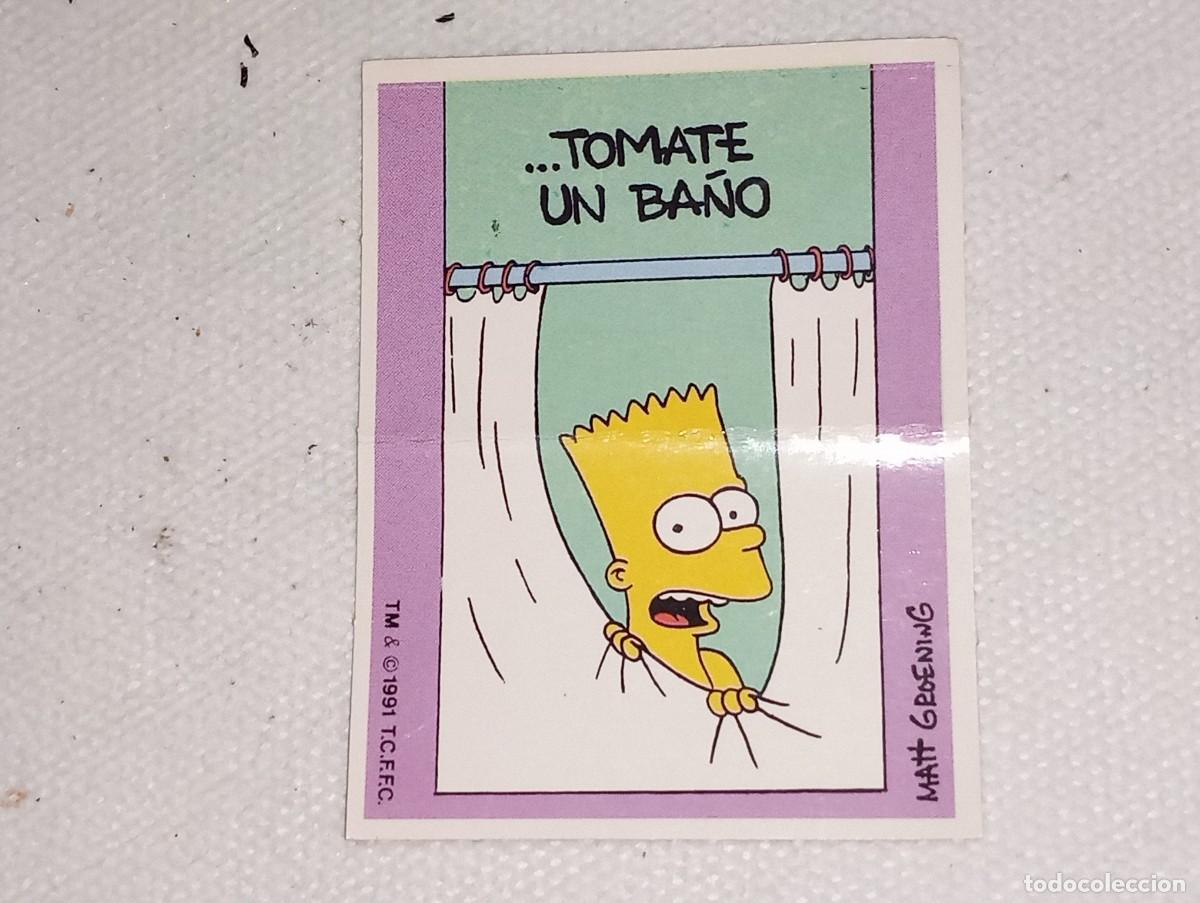 Coleccionismo Cromos antiguos: BOLLYCAO : ANTIGUO CROMO DIVER REFRANES LOS SIMPSONS UNA VEZ AL A&Ntilde;O SIN PEGAR A&Ntilde;OS 90