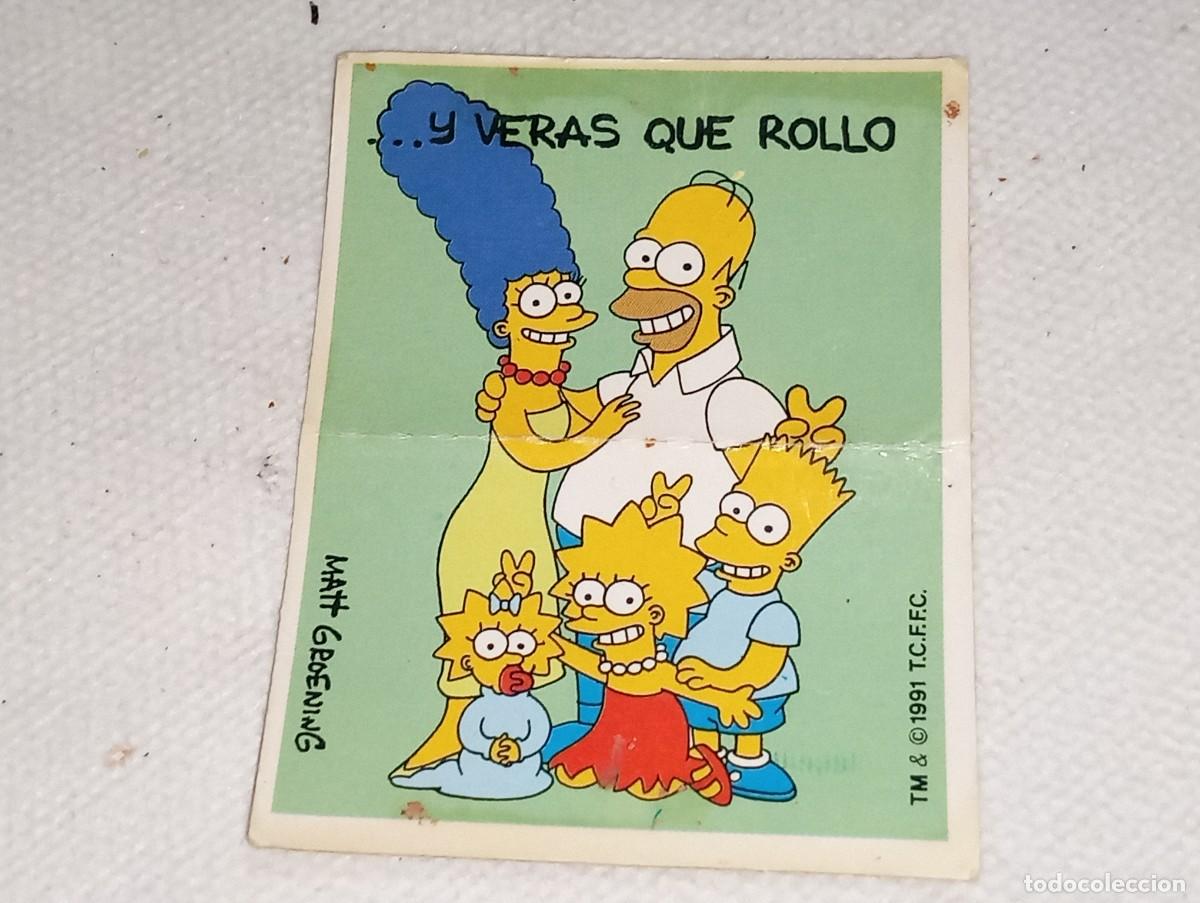 Coleccionismo Cromos antiguos: BOLLYCAO : ANTIGUO CROMO DIVER REFRANES LOS SIMPSONS CRIA CUERVOS SIN PEGAR A&Ntilde;OS 90