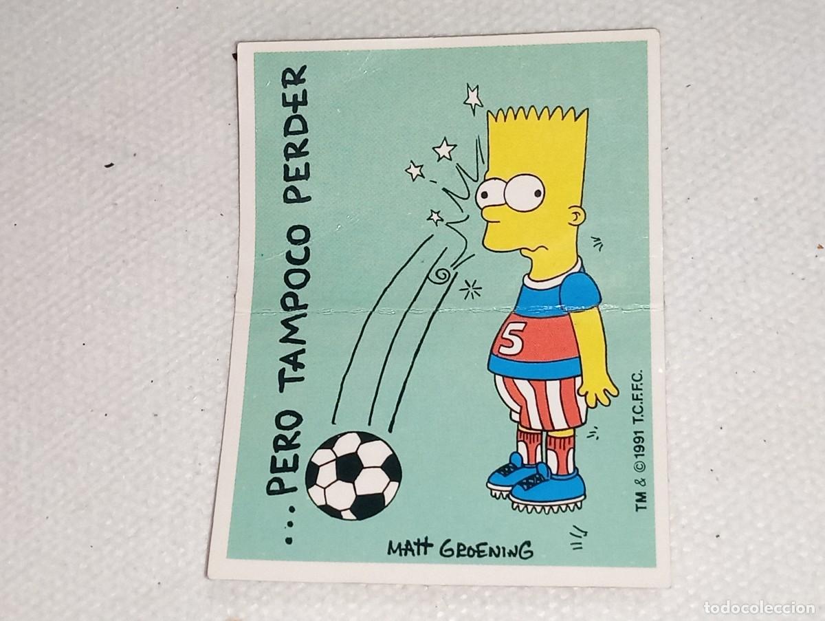 Coleccionismo Cromos antiguos: BOLLYCAO : ANTIGUO CROMO DIVER REFRANES LOS SIMPSONS LO IMPORTANTE NO ES GANAR SIN PEGAR A&Ntilde;OS 90