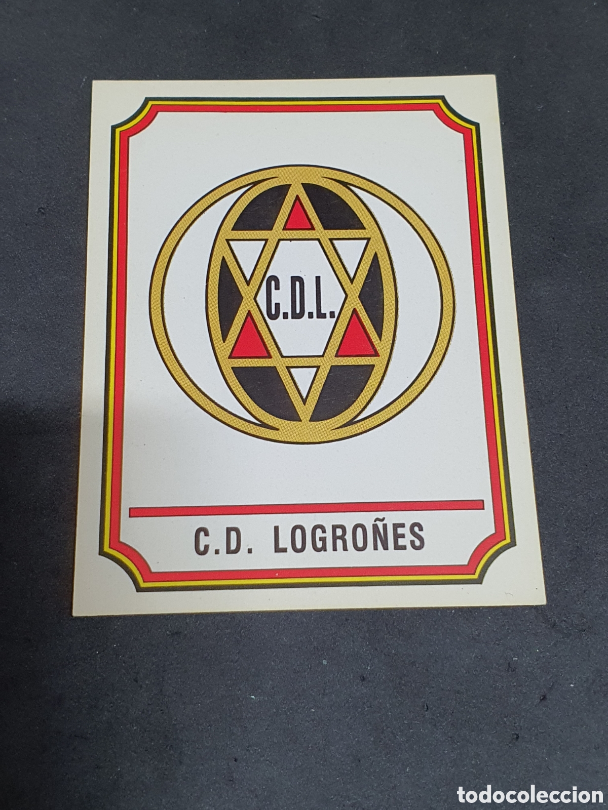 Collectable Antique Stickers: Cromo escudo C.D.Logro&ntilde;es, nuevo nunca pegado
