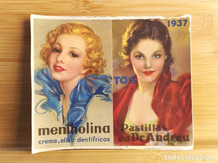 Coleccionismo Cromos antiguos: PASTILLAS DEL DR ANDREU-MENTHOLINA-A&Ntilde;O 1937-CROMO ANTIGUO-VER FOTOS-(106.293)