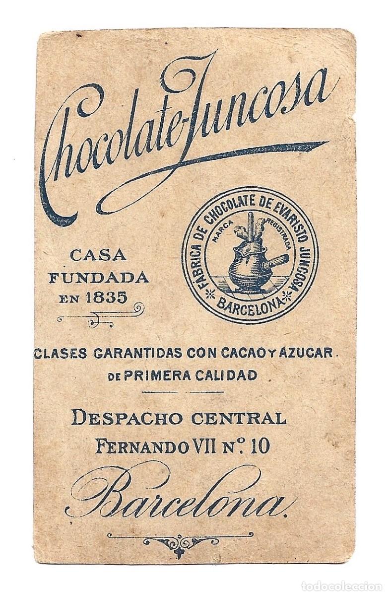 Coleccionismo cromos antiguos: CROMO DE CHOCOLATES JUNCOSA BAECELONA - Foto 2