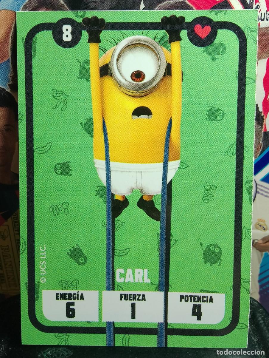 Coleccionismo cromos antiguos: 8 CARL LOS MINIONS CARREFOUR - Foto 1