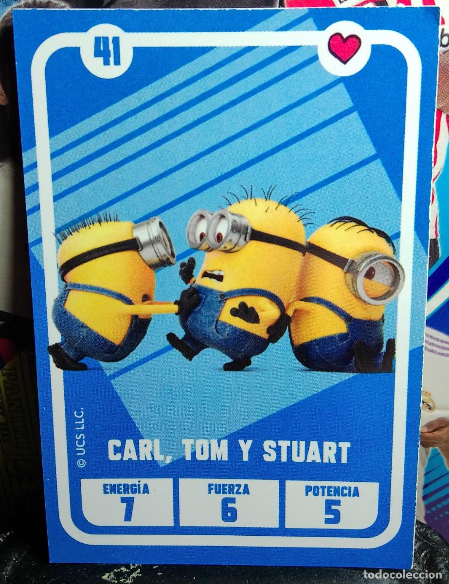 Coleccionismo cromos antiguos: 41 CARL , TOM Y STUART LOS MINIONS CARREFOUR - Foto 1