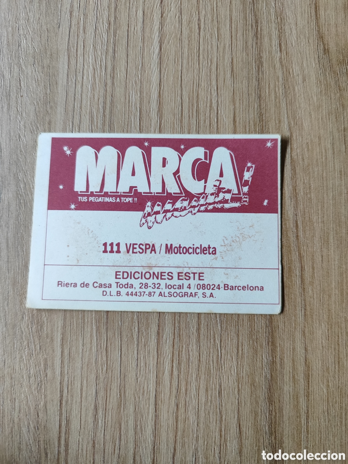 Coleccionismo cromos antiguos: Cromo marcamania vespa - Foto 2