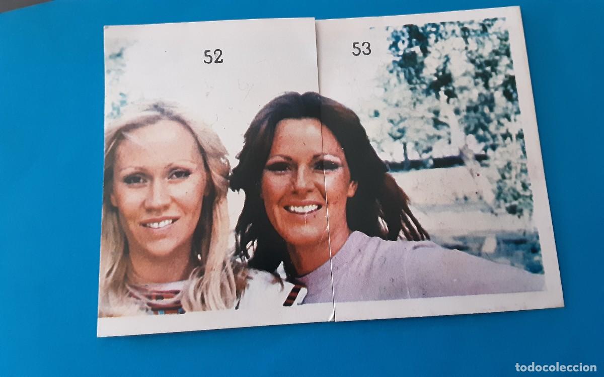 Coleccionismo Cromos antiguos: DOS CROMOS VENEZOLANOS DE ABBA S&Oacute;LO LAS CHICAS AGNETHA Y FRIDA,POP FESTIVAL 1980