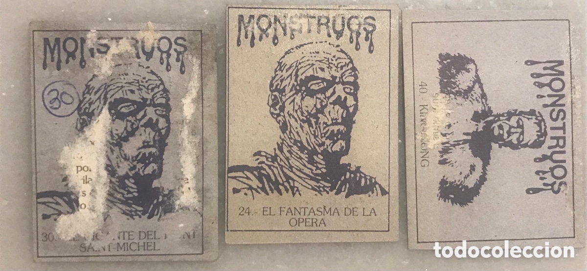 Coleccionismo cromos antiguos: Lote privado 3 cromos monstruos - Foto 2