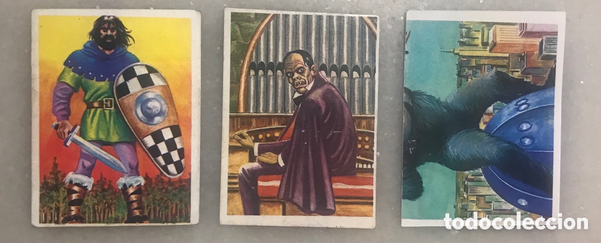 Coleccionismo cromos antiguos: Lote privado 3 cromos monstruos - Foto 1