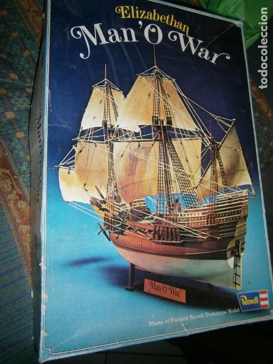 Coleccionismo Cromos antiguos: ANTIGUA MAQUETA GALEON INGLES - ELIZABETHAN - 33 CM