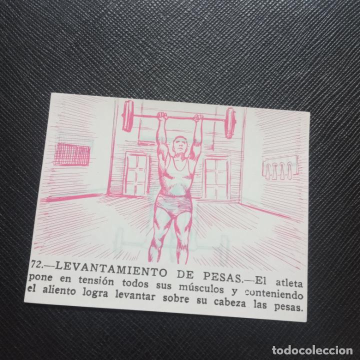 Coleccionismo Cromos antiguos: 72 LEVANTAMIENTO DE PESAS - FHER 53 SPORT MAGICO 1953 CROMO 3D - SIN PEGAR - A110 P154