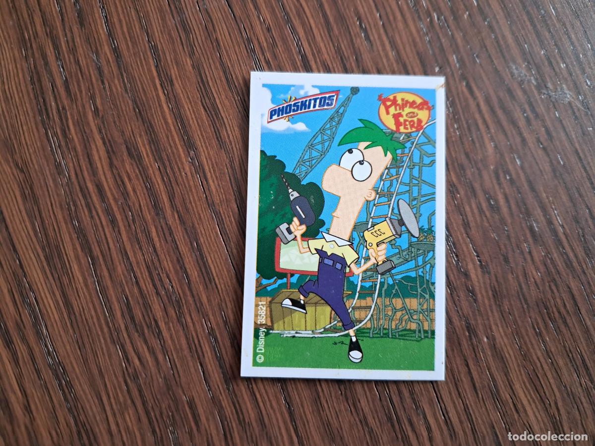 Coleccionismo Cromos antiguos: cromo adhesivo de phoskitos, Phineas and Ferb. sin trasera.