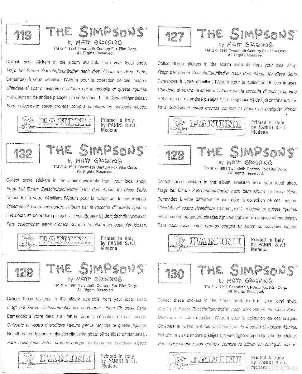 Coleccionismo cromos antiguos: SEIS CROMOS DE THE SIMPSONS - Foto 2