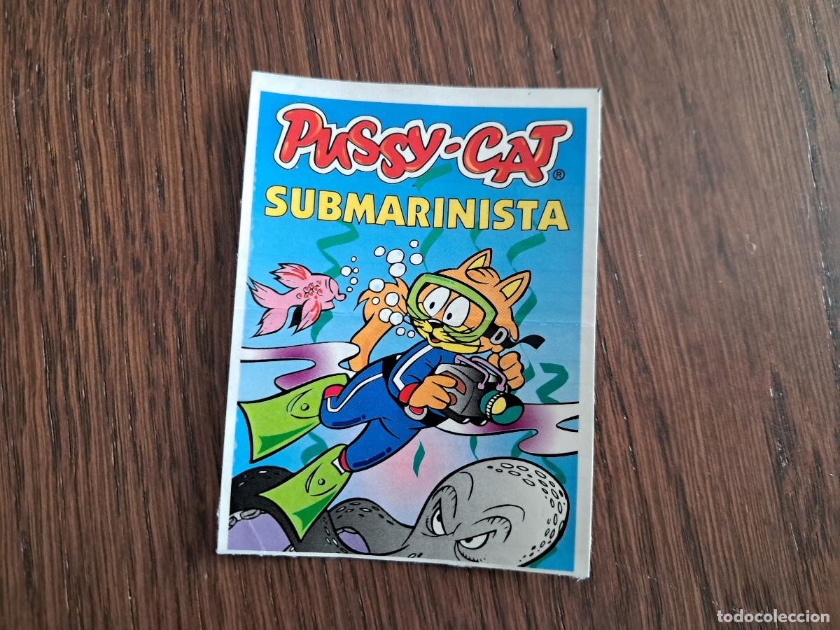 Coleccionismo Cromos antiguos: cromo adhesivo de phoskitos, Pussy-cat, submarinista. despegado.