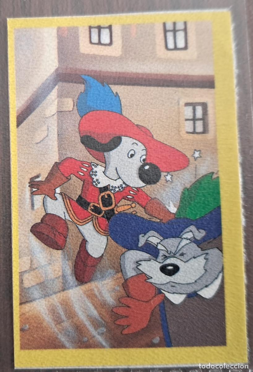 Coleccionismo Cromos antiguos: cromo adhesivo de Phoskitos, El retorno de D'Artac&aacute;n, a&ntilde;o 1989. despegado.