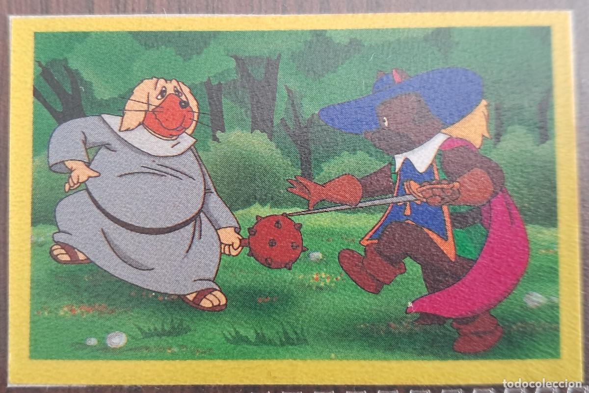 Coleccionismo Cromos antiguos: cromo adhesivo de Phoskitos, El retorno de D'Artac&aacute;n, a&ntilde;o 1989. despegado.