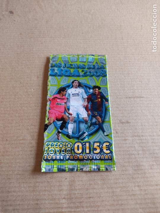 Coleccionismo Cromos antiguos: MESSI RAMOS ESCUDE SOBRE PROMOCIONAL CROMO VAC&Iacute;O FICHAS LIGA 2007-2008 MUNDICROMO 07-08