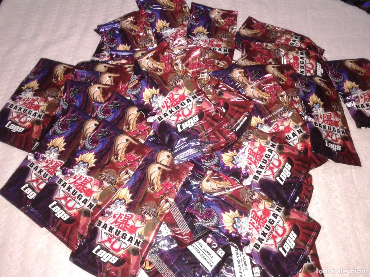 Coleccionismo cromos antiguos: BAKUGAN TAGS, 54 SOBRES SIN ABRIR, M - Foto 7