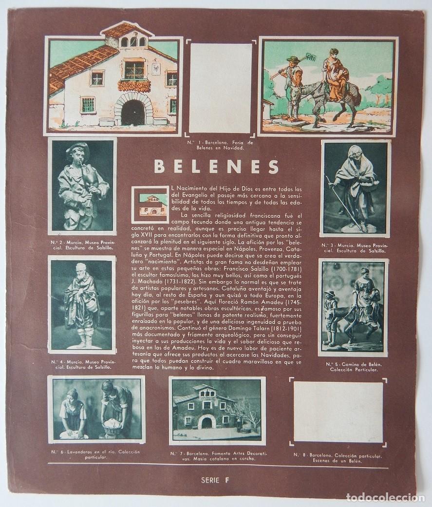 Coleccionismo cromos antiguos: Hoja cromos Gallina Blanca series F y G / Belenes - Flores