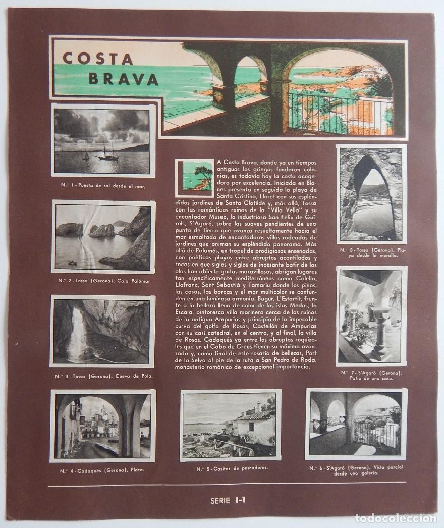 Collezionismo Figurine antiche: Hoja cromos Gallina Blanca series I-1 y J-1 / Costa Brava - Hacienda rural Gallina Blanca
