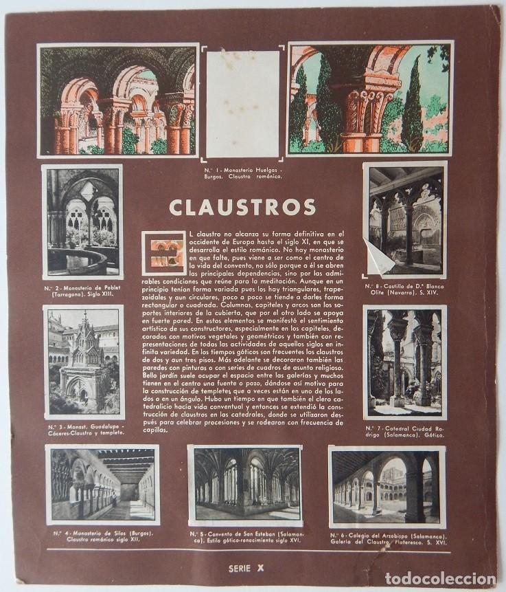Collectable Antique Stickers: Hoja de cromos Gallina Blanca series X y V / Claustros - Rejas