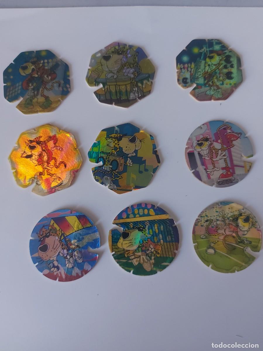Coleccionismo cromos antiguos: 9 tazos chester matutano - Foto 1