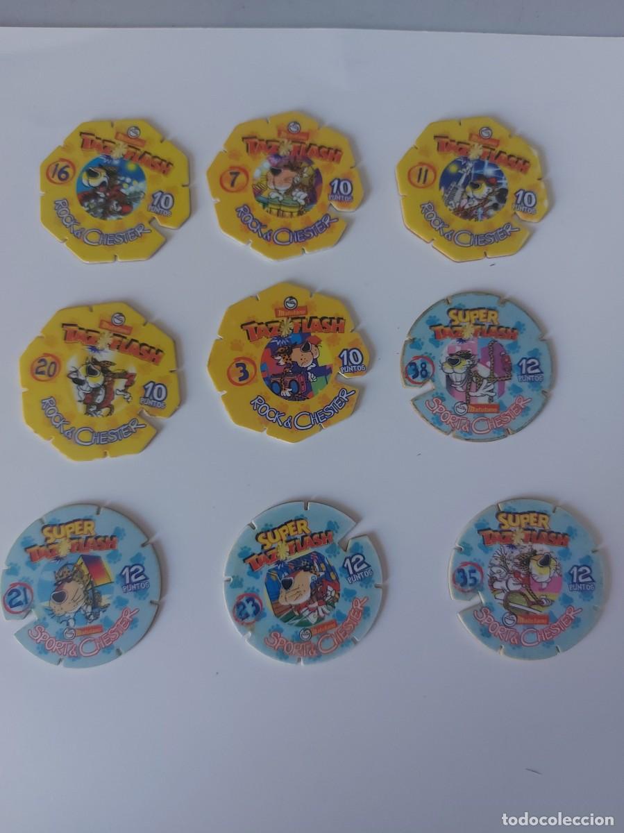 Coleccionismo cromos antiguos: 9 tazos chester matutano - Foto 2