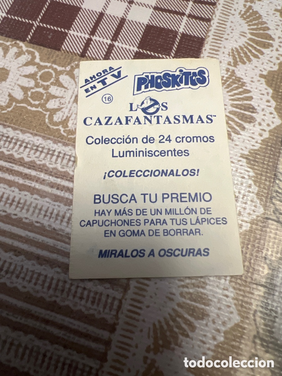 Coleccionismo cromos antiguos: Phoskitos cazafantasma n&uacute;mero 16 luminiscentes - Foto 2