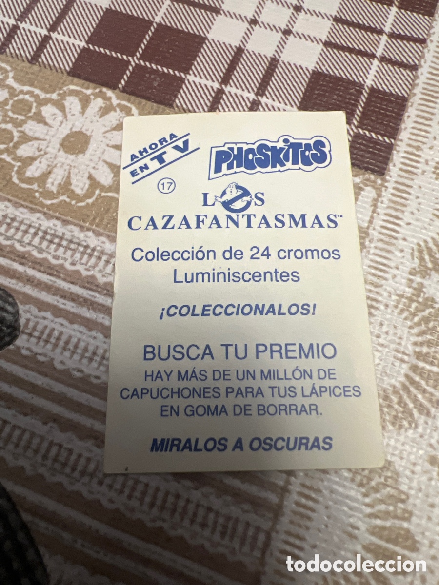 Coleccionismo cromos antiguos: Phoskitos cazafantasma n&uacute;mero 17 luminiscentes - Foto 2
