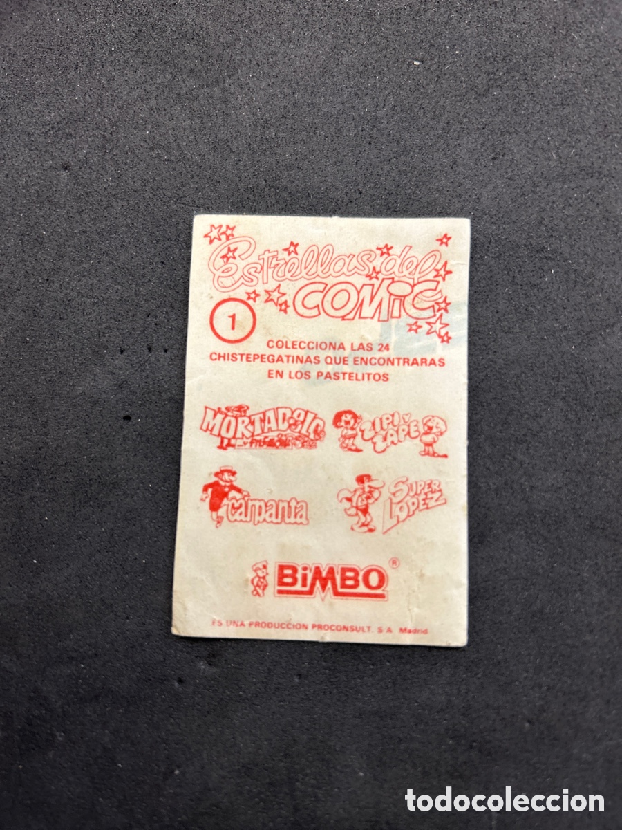 Coleccionismo cromos antiguos: Pegatina carpanta Bimbo - Foto 2
