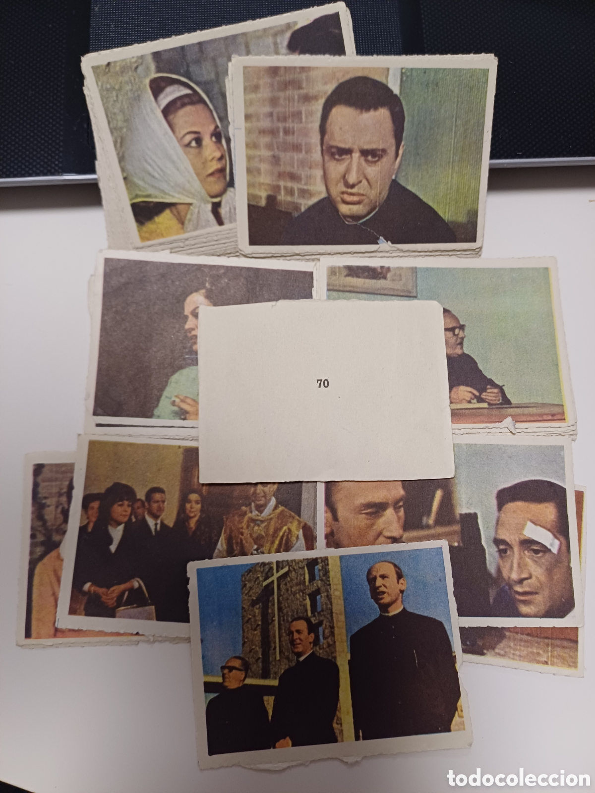 Collezionismo Figurine antiche: 53 cromos sobre una pelicula que desconozco, nuevos, desconozco coleccion
