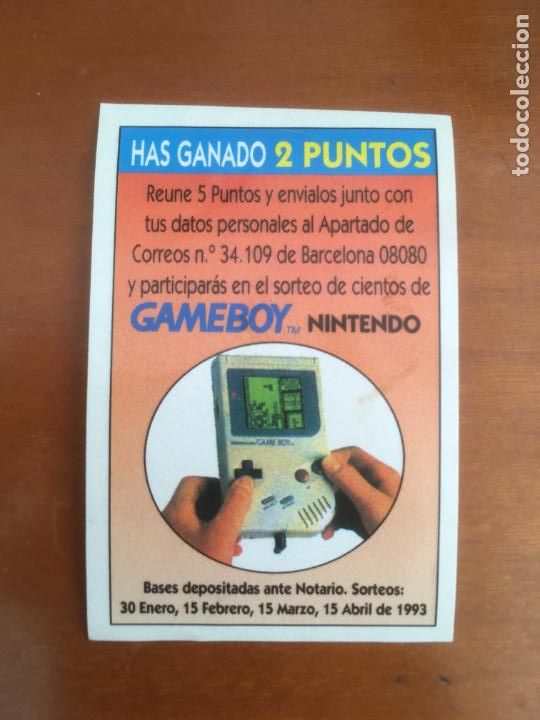 Collectionnisme Cartes &agrave; collectionner anciennes: gameboy bimbo nintendo 2 puntos cromo nunca pegado