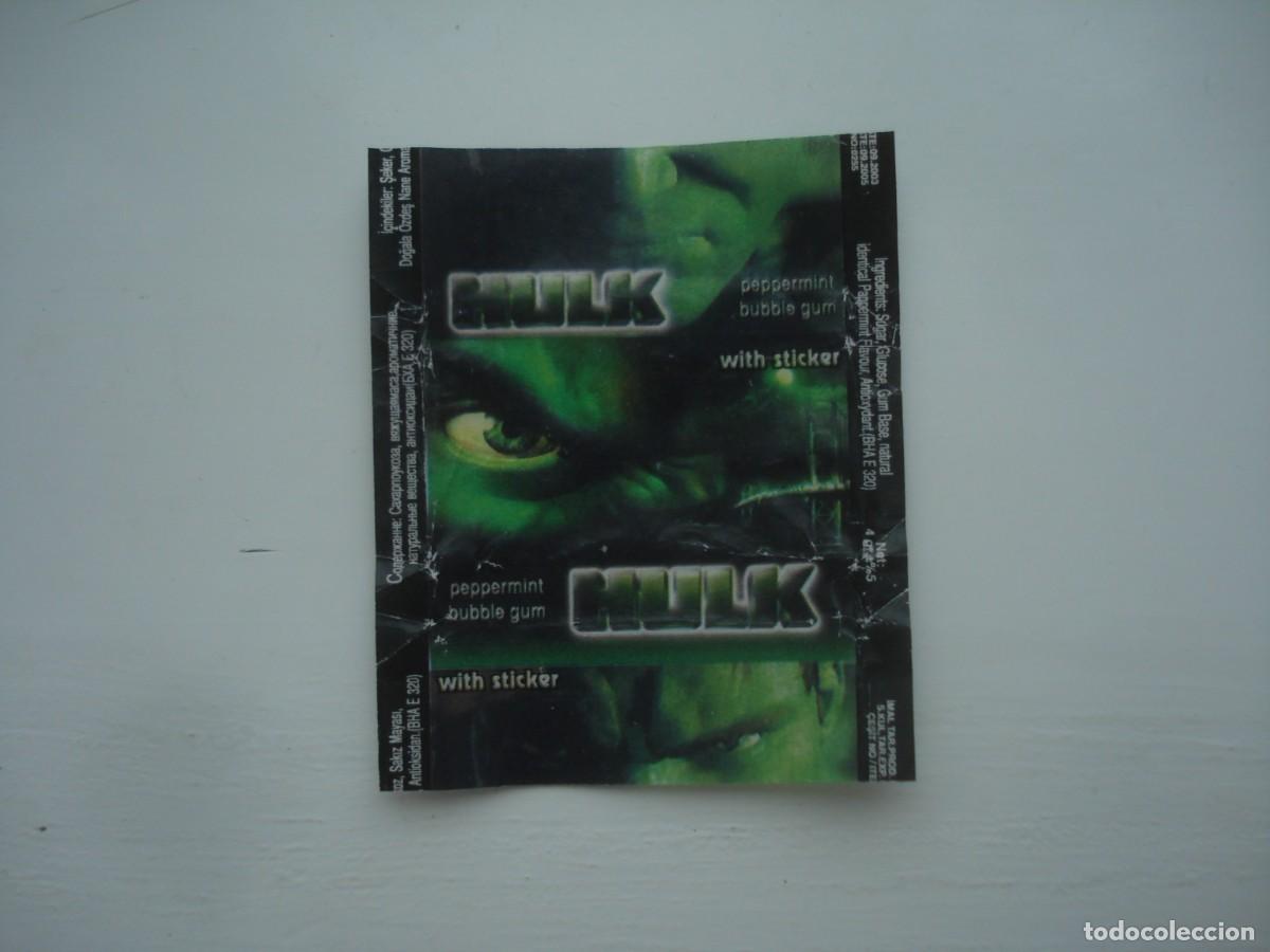 Coleccionismo cromos antiguos: ENVOLTORIO HULK MARVEL CROMO CHICLES! WRAPPERS BUBBLE GUM! - Foto 1