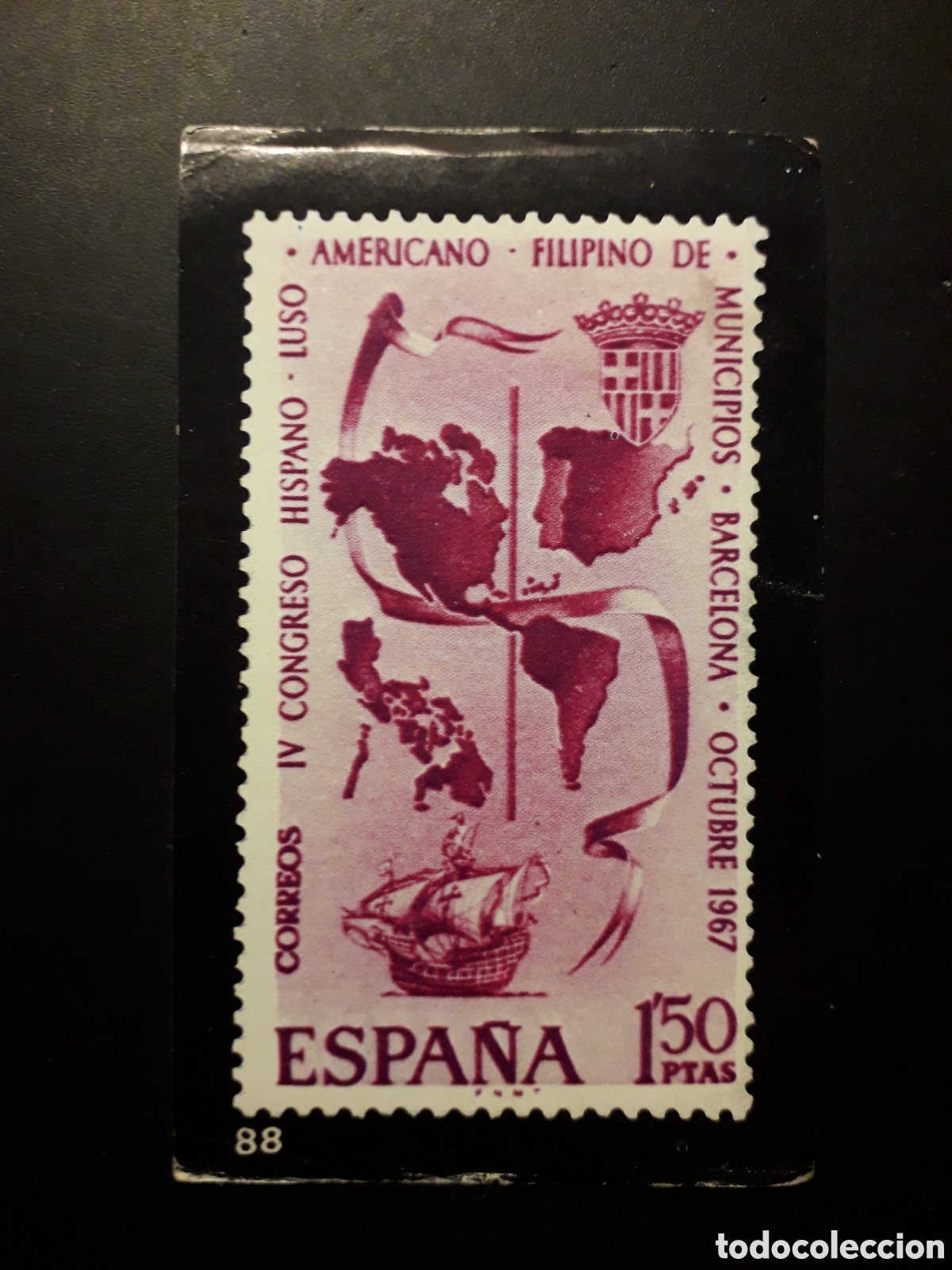 Collectionnisme Cartes &agrave; collectionner anciennes: 1 CROMO, CONGRESO DE MUNICIPIOS, EL SELLO ESPA&Ntilde;OL, ED KEISA N&deg; 88 SIN PEGAR, PEDIDO M&Iacute;NIMO 3&euro;