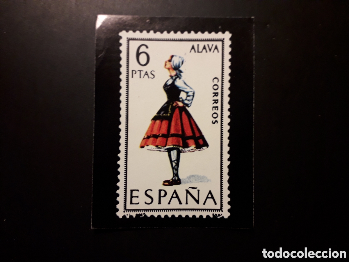 Coleccionismo cromos antiguos: 1 CROMO, TRAJE T&Iacute;PICO &Aacute;LAVA EL SELLO ESPA&Ntilde;OL, ED KEISA SIN N&deg; SIN PEGAR, PEDIDO M&Iacute;NIMO 3&euro;