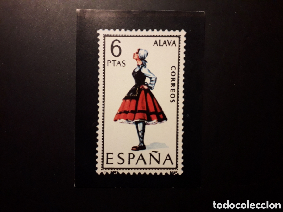 Coleccionismo cromos antiguos: 1 CROMO, TRAJE T&Iacute;PICO &Aacute;LAVA EL SELLO ESPA&Ntilde;OL, ED KEISA SIN N&deg; SIN PEGAR, PEDIDO M&Iacute;NIMO 3&euro;
