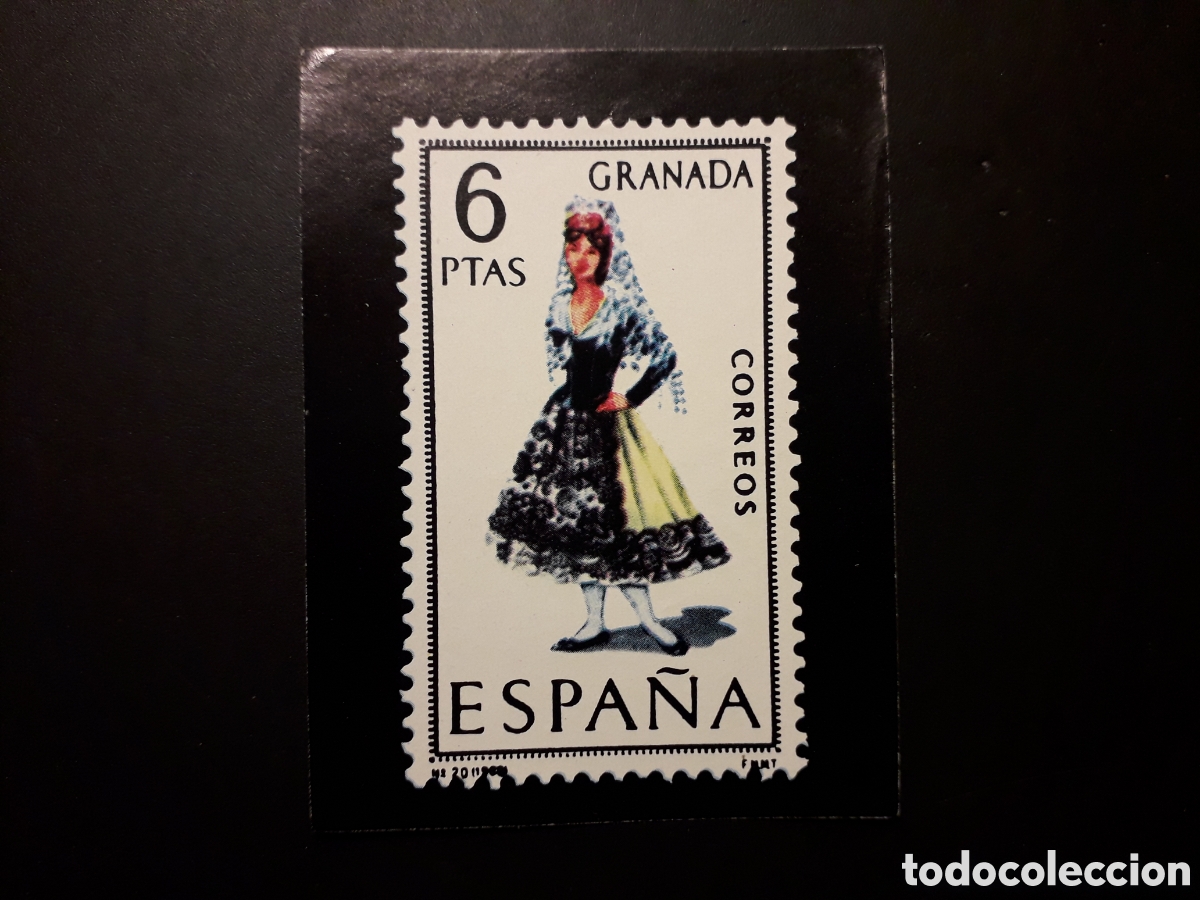 Coleccionismo cromos antiguos: 1 CROMO, TRAJE T&Iacute;PICO GRANADA SELLO ESPA&Ntilde;OL, ED KEISA SIN N&deg; SIN PEGAR, PEDIDO M&Iacute;NIMO 3&euro;
