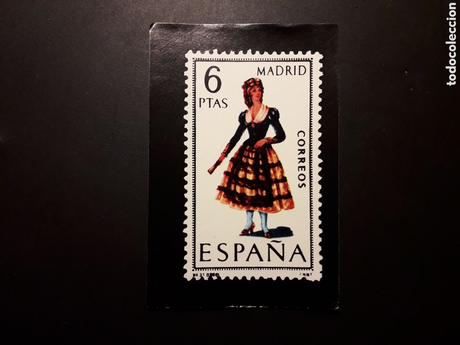 Collectionnisme Cartes &agrave; collectionner anciennes: 1 CROMO, TRAJE T&Iacute;PICO MADRID SELLO ESPA&Ntilde;OL, ED KEISA SIN N&deg; SIN PEGAR, PEDIDO M&Iacute;NIMO 3&euro;