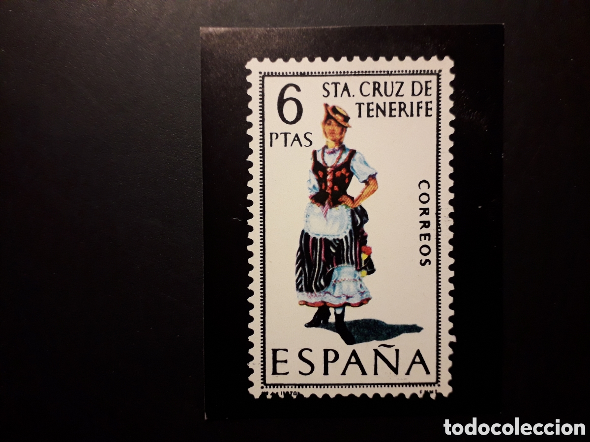 Collectionnisme Cartes &agrave; collectionner anciennes: 1 CROMO, TRAJE T&Iacute;PICO SANTA CRUZ DE TENERIFE SELLO ESPA&Ntilde;OL, ED KEISA SIN N&deg;, PEDIDO M&Iacute;NIMO 3&euro;
