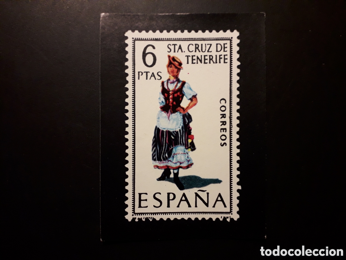 Collectionnisme Cartes &agrave; collectionner anciennes: 1 CROMO, TRAJE T&Iacute;PICO SANTA CRUZ DE TENERIFE SELLO ESPA&Ntilde;OL, ED KEISA SIN N&deg; PEDIDO M&Iacute;NIMO 3&euro;