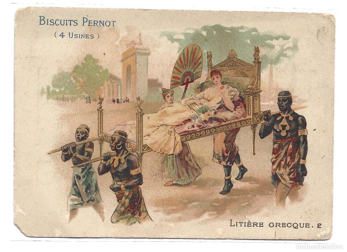 Coleccionismo cromos antiguos: CROMO DE BISCUITS PERNOT (4USINES) LITI&Eacute;RE GRECQUE 2 - Foto 1