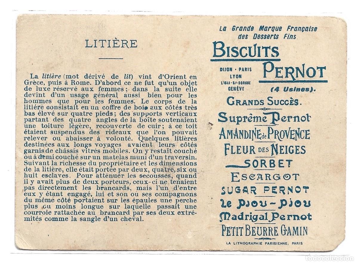 Coleccionismo cromos antiguos: CROMO DE BISCUITS PERNOT (4USINES) LITI&Eacute;RE GRECQUE 2 - Foto 2