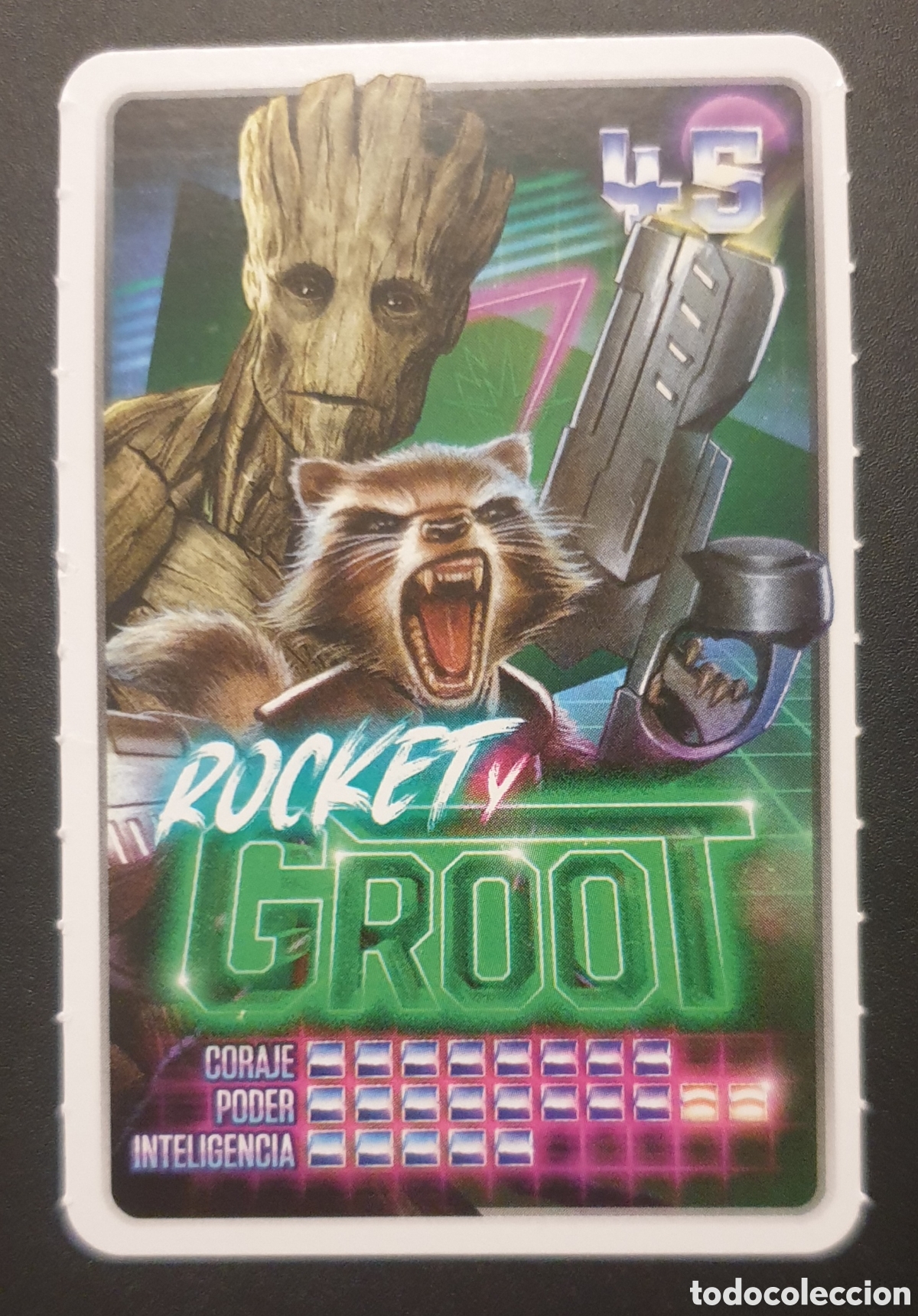 Coleccionismo cromos antiguos: CROMO N&deg; 45 ROCKET Y GROOT MARVEL DESCUBRE TU PODER CARREFOUR - Foto 1