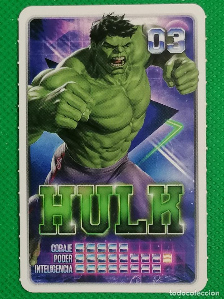 Coleccionismo cromos antiguos: 03 HULK MARVEL DESCUBRE TU PODER CARREFOUR - Foto 1