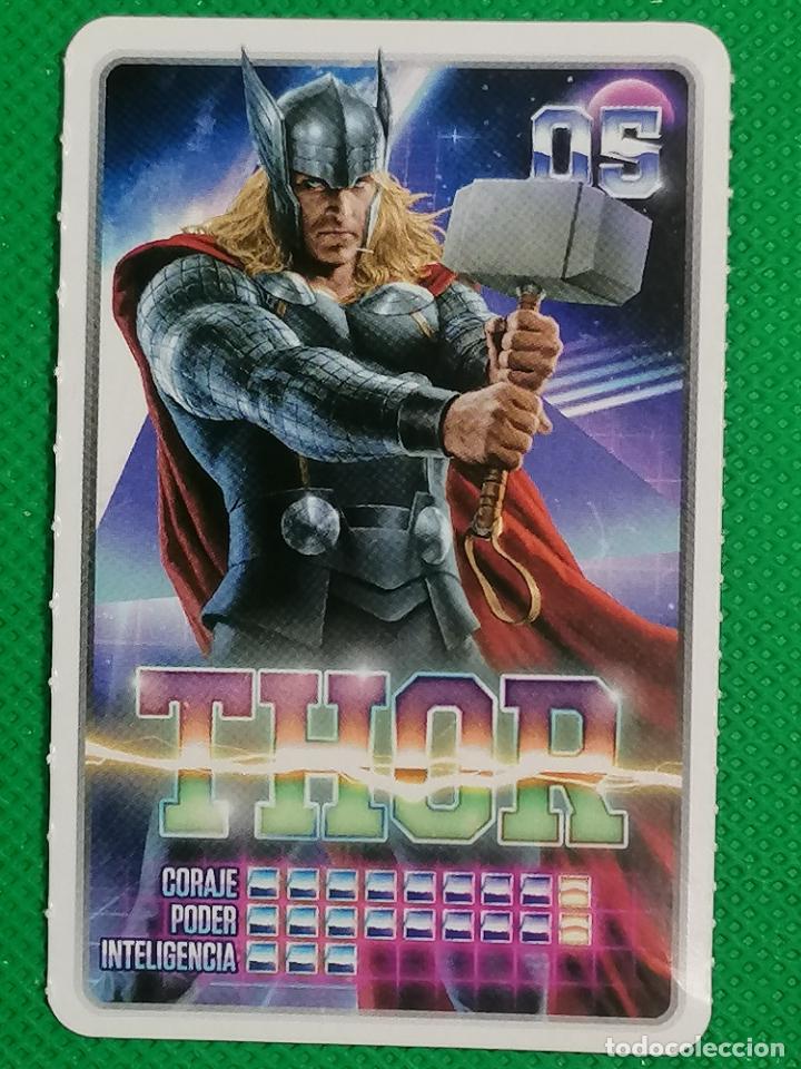 Coleccionismo cromos antiguos: 05 THOR MARVEL DESCUBRE TU PODER CARREFOUR - Foto 1