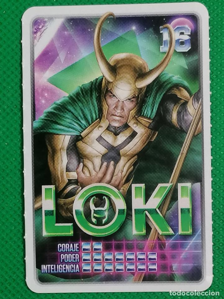 Coleccionismo cromos antiguos: 16 LOKI MARVEL DESCUBRE TU PODER CARREFOUR - Foto 1