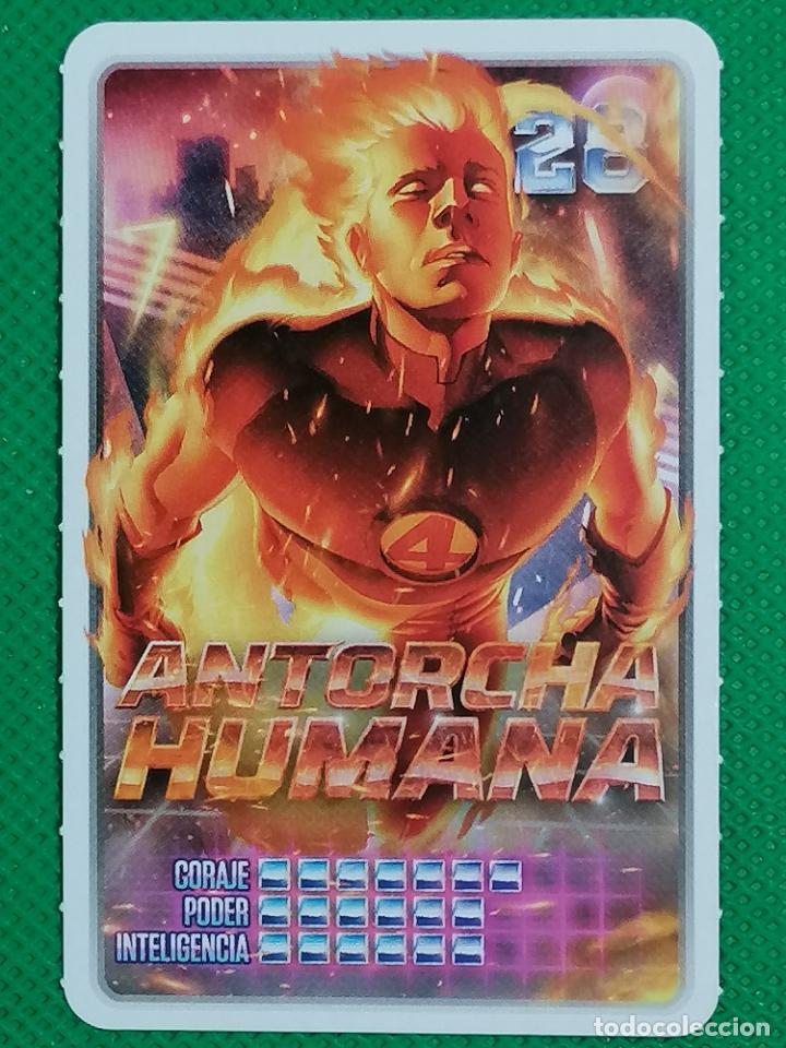 Coleccionismo cromos antiguos: 28 ANTORCHA HUMANA MARVEL DESCUBRE TU PODER CARREFOUR - Foto 1