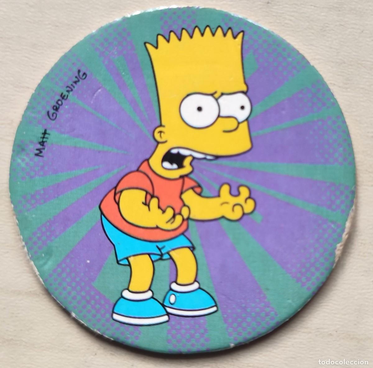 Coleccionismo cromos antiguos: 58 THE SIMPSONS TAZO BART SIMPSONS MAGIC BOX 2000 - Foto 1