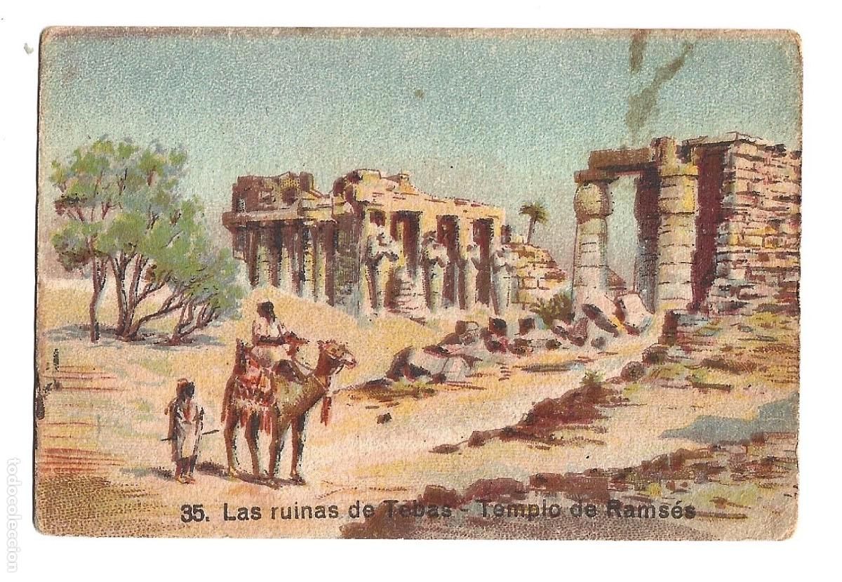 Collezionismo Figurine antiche: CROMO DE LAS RUINAS DE TEBAS EGIPTO NO ESTUVO PEGADO