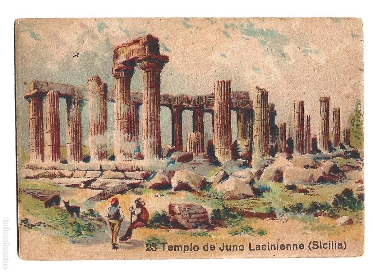 Collezionismo Figurine antiche: CROMO DE TEMPLO DE JUNIO LACINIENNE SICILIA NO ESTUVO PEGADO